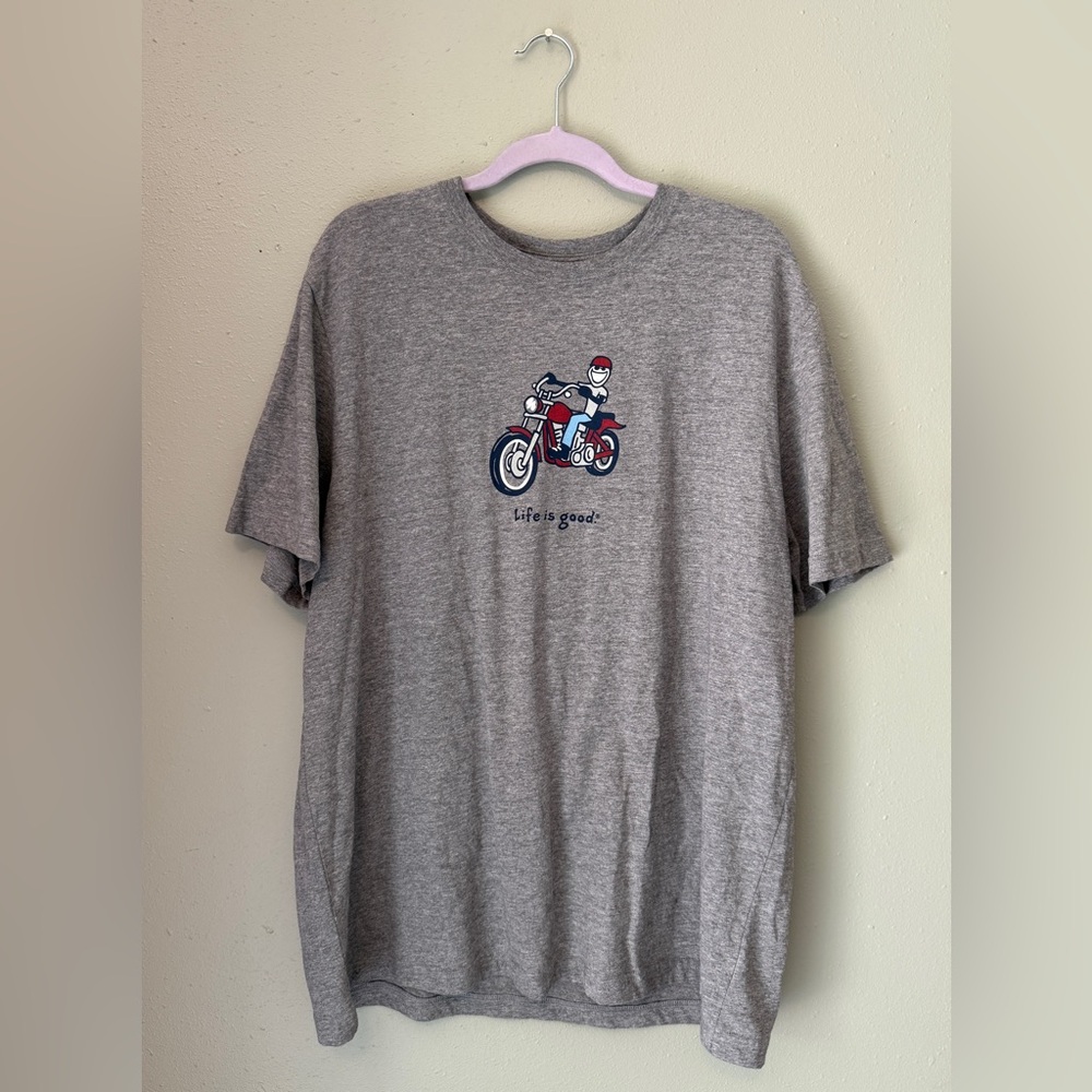 Life is Good | Vintage Collection Crusher Tee | Motorcycle Jake | Large | NWOT